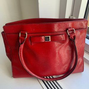 Kate Spade Red Patent Leather Shoulder Bag